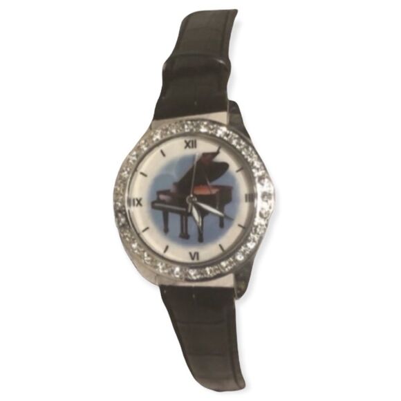 Watch With Pleather Band and Piano Face - Picture 1 of 10